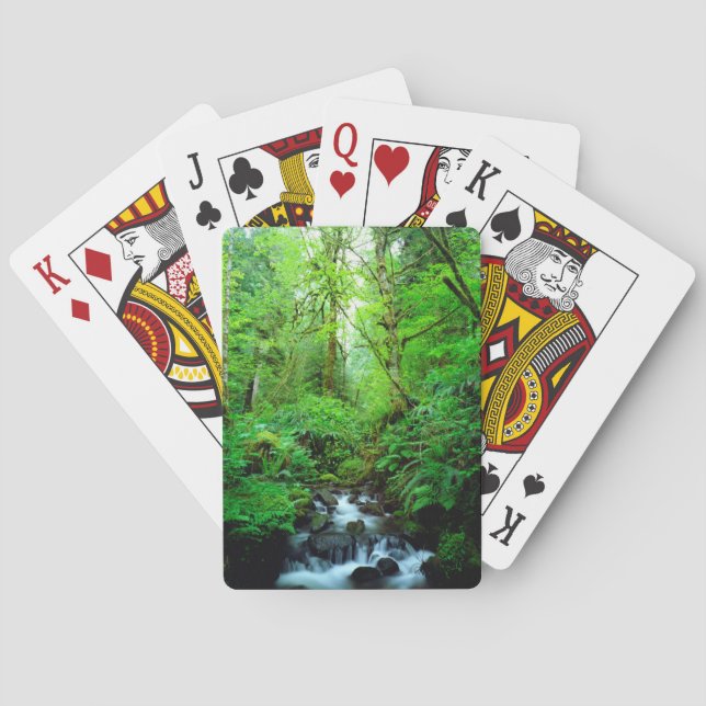 Baralho Um riacho em uma floresta primária (Verso)