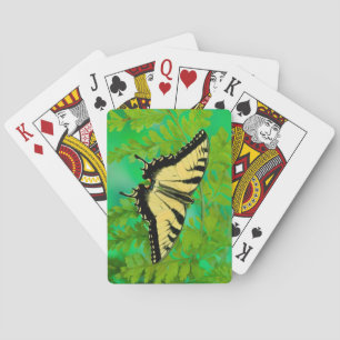 Baralho Uma aterragem da borboleta de Swallowtail