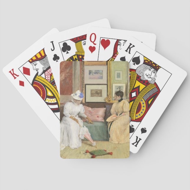 Baralho Uma chamada amigável, 1895 (óleo em canvas) (Verso)