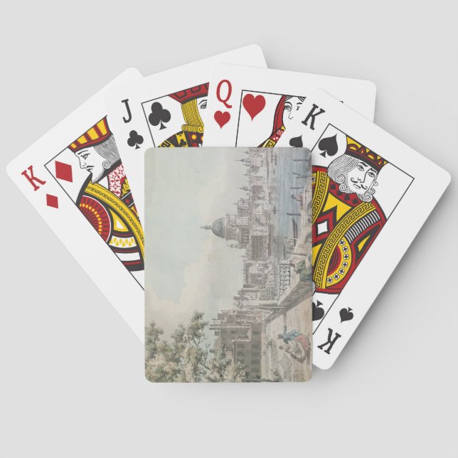 Baralho Uma cópia de parte de um desenho de Canaletto, de  (Verso)