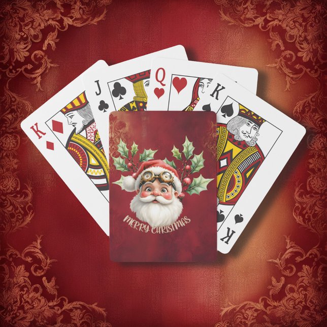 Baralho Uma galinha-branca Santa Claus (Criador carregado)