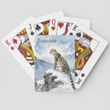 Uma Leopardo-da-Nevada no Pico Nevado Personalizad