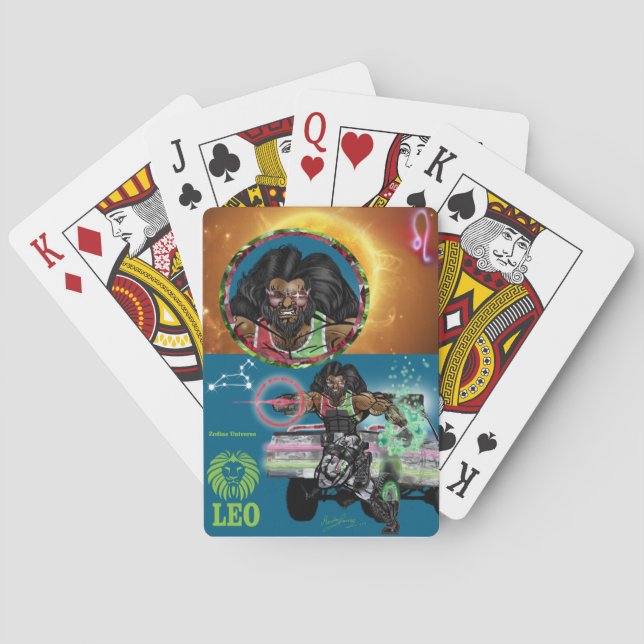 Baralho Universo do Zodíaco - Leão - Cartas Clássicas de B (Verso)