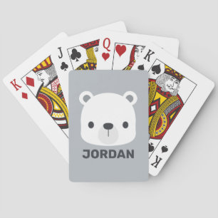 Baralho Urso Polar Bonito com Nome Personalizado