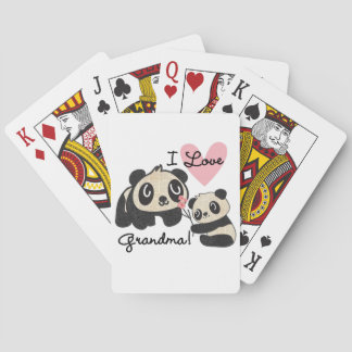 Baralho Ursos de panda eu amo a avó