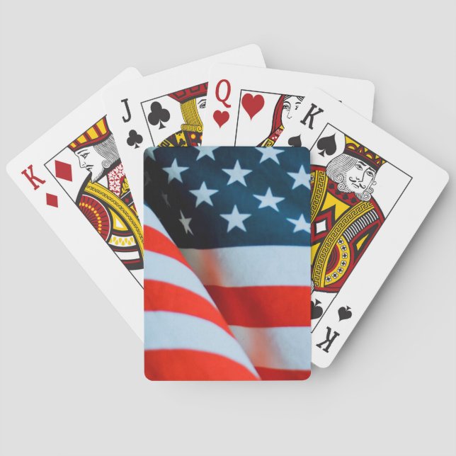 Baralho USA American Flag Red White e Blue (Verso)
