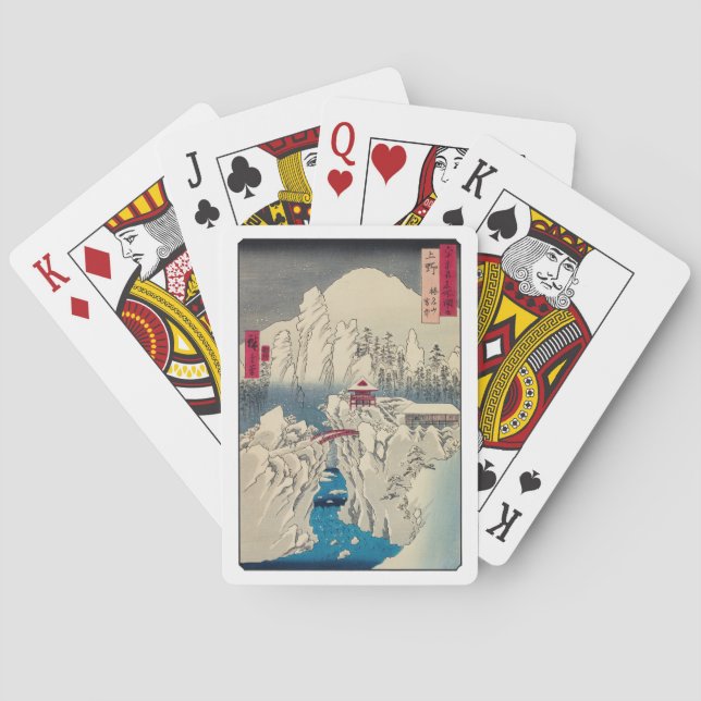 Baralho Utagawa Hiroshige - Neve no Monte Haruna (Verso)