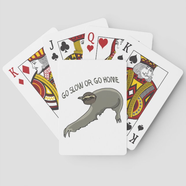 Baralho Vá Devagar Ou Vá Para Casa - Engraçado Desenho De  (Verso)