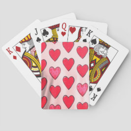 Baralho Valentine Hearts on Deck of Classic Playing Cards