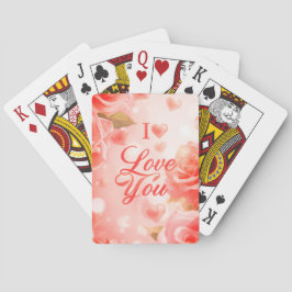 Baralho Valentine's Day Pink + White Classic Playing Cards