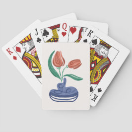 Baralho Vase Moderno com Tulipas | Arte Floral Estática
