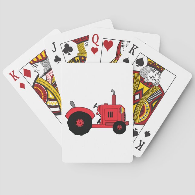 Baralho Veículo Trator Vermelho da Fazenda (Verso)