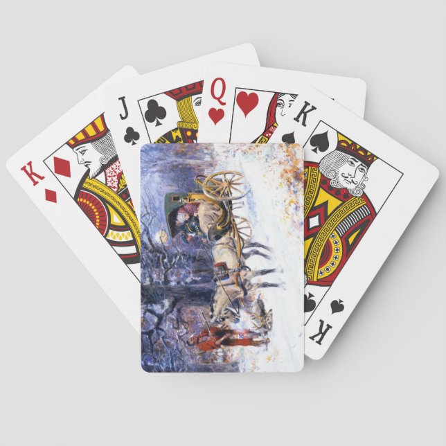 Baralho Velho Natal em Nova Inglaterra (por Charles Russel (Verso)