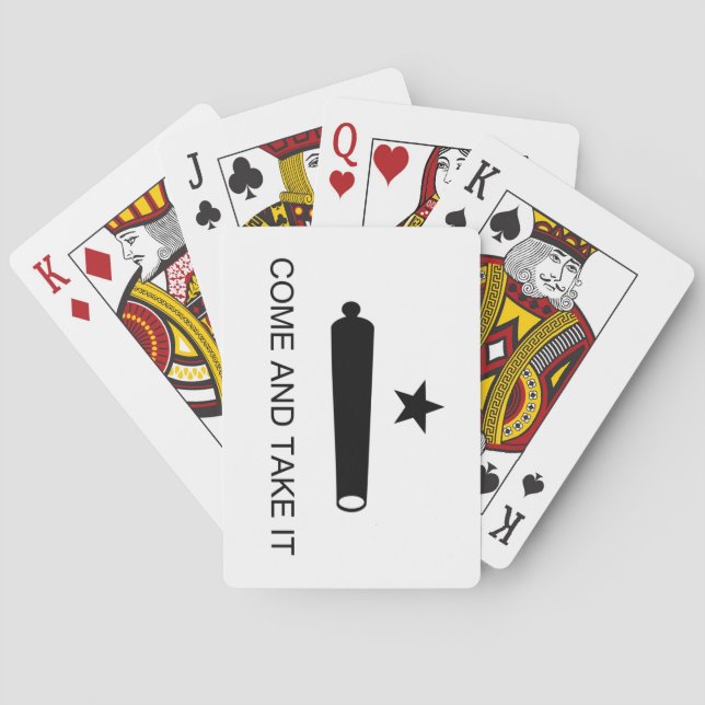 Baralho Vem tomar-lhe cartões de jogo da bandeira (Verso)