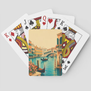 Baralho Veneza Itália Viagem Antiga Canal Grande Gôndola