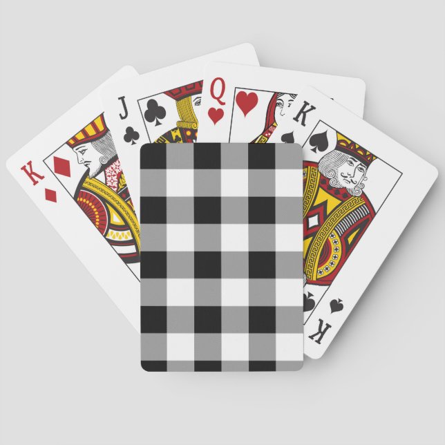 Baralho Verificação de Buffalo Preto e Branco (Verso)