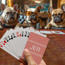 Vermelho Laranja Moderno Personalizado do Monogram