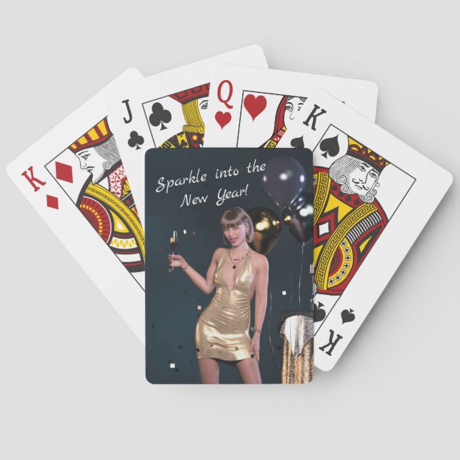 Baralho Véspera de ano novo em vestimenta sequestrada (Verso)