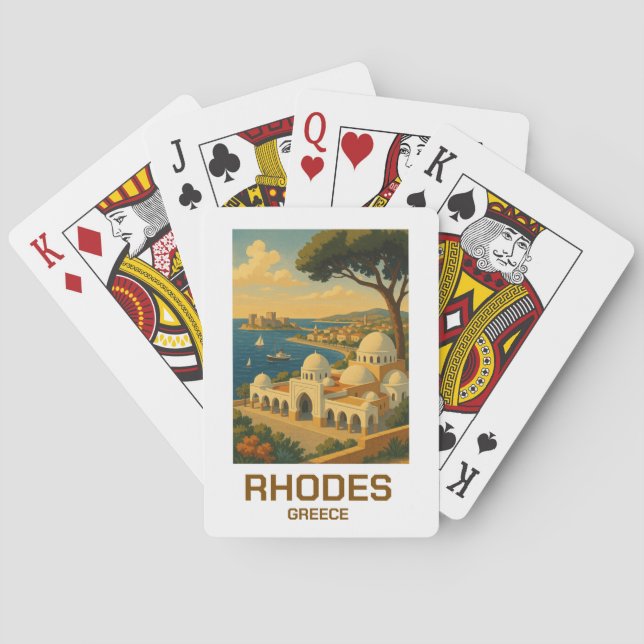 Baralho Viagem Antiga Rodes Grécia (Verso)