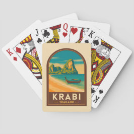 Baralho Viagem Clássica Krabi Tailândia Praia Railay Retro