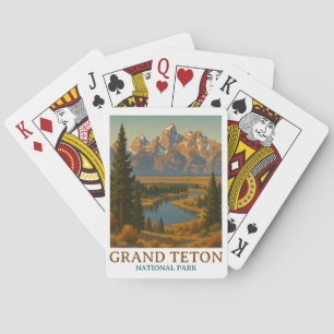 Baralho Viagem do Parque Nacional Vintage Grand Teton