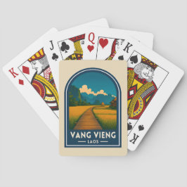Baralho Viagem Vintage Vang Vieng Laos Cênica Retro