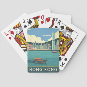 Baralho Viagens vintage Hong Kong China - Visão Geral da C
