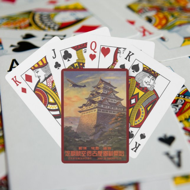 Baralho Viagens vintage Japão, avião Pagoda Japonês (Criador carregado)