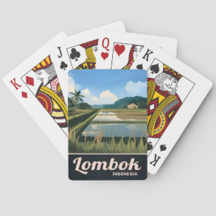Baralho Viagens vintage Lombok Indonesia Paisagem
