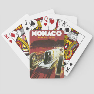 Baralho Viagens vintage Poster, Mônaco Grand Prix Auto Ra