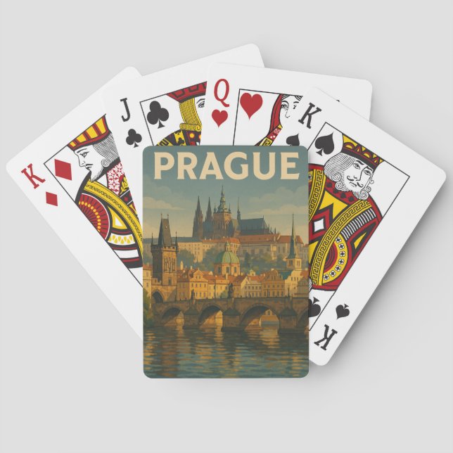 Baralho Viagens vintage Praga República Checa (Verso)