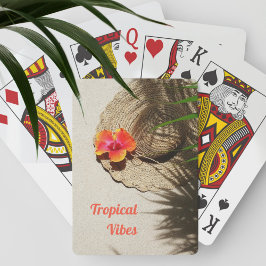 Baralho Vibes Tropicais Flores de Hibiscus Beachy