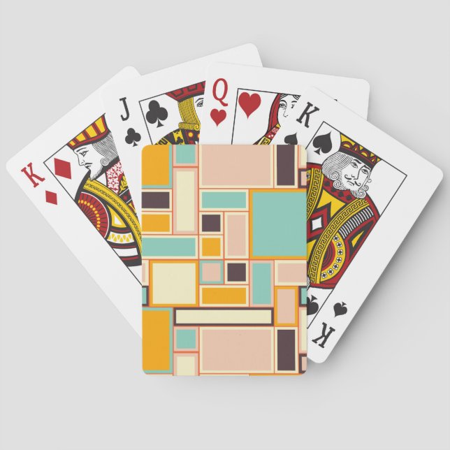 Baralho Vibrant abstract pattern with rectangles (Verso)