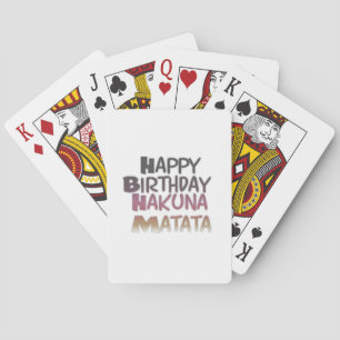 Baralho Vibrante Feliz Aniversário Hakuna Matata Design