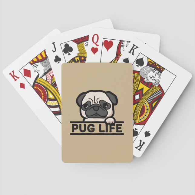 Baralho VIDA DE PUG – para Fãs Hardcore de Pug (Verso)