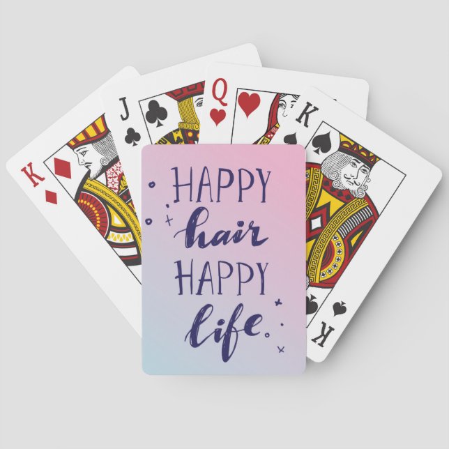 Baralho Vida feliz do cabelo feliz (Verso)