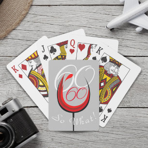 Baralho Vidro 60 de Vinho Vermelho Positivo e 60º Anivers