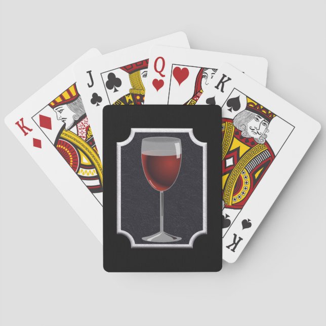 Baralho Vidro de vinho - cartas de jogar (Verso)