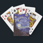 Baralho Vincent Van Gogh Starry Night Vintage Fine Art<br><div class="desc">Vincent van Gogh Starry Night Fine Art Painting Starry Night Starry Night é uma pintura do artista poste-impressionista holandês Vincent van Gogh. O céu azul à noite está cheio de nuvens, estrelas e uma lua crescente brilhante. A Noite Estrelada é a única noturna na série de visões da janela do...</div>