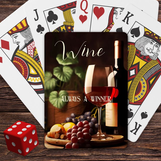 Baralho Vinhos Clássicos Engraçados (Deck of cards featuring a classic painting of wine with grapes and your own (funny or other) texts)