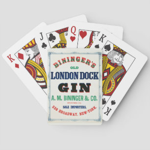 Baralho Vintage Ad for Bininger's Old London Dock Gin