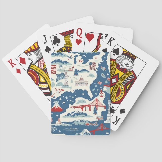 Baralho Vintage American Landmark Pattern (2) (Verso)