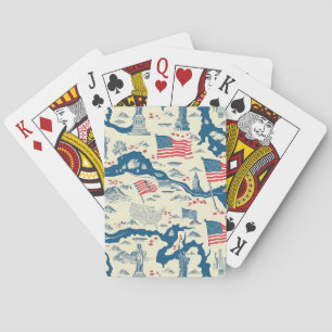Baralho Vintage American Landmark Pattern (4)