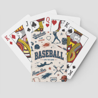 Baralho Vintage Baseball Ballpark Game Day Pattern