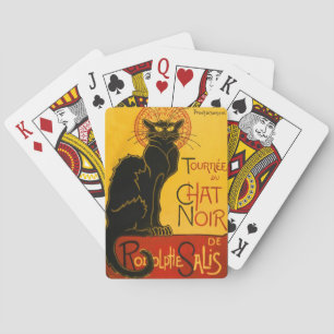 Baralho Vintage Black Cat Art Nouveau Paris Cute Chat Noir