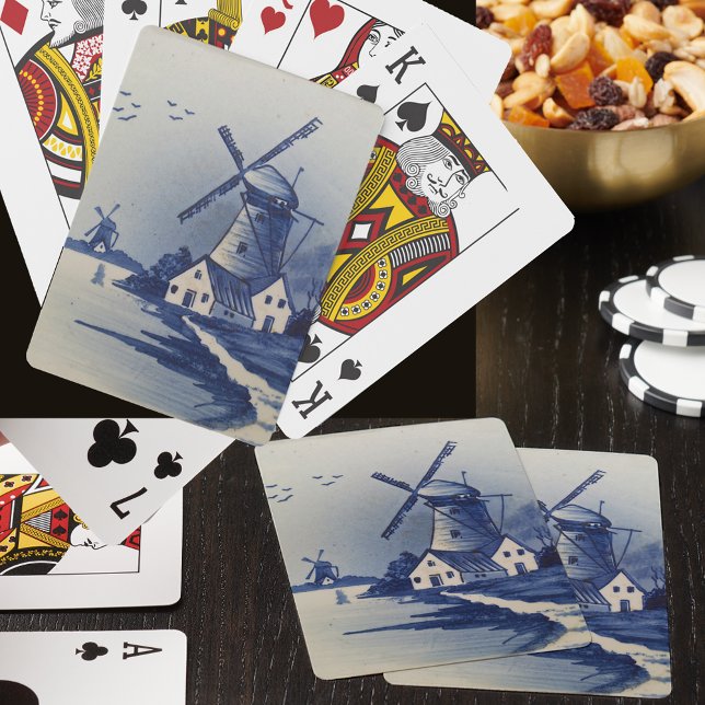 Baralho Vintage Blue White Delft Windmill (Criador carregado)