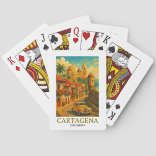 Baralho Vintage Cartagena Colombia Retro Art