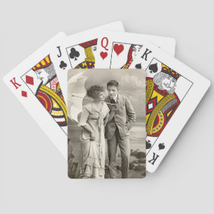 Baralho Vintage Casal romântico com Parasol