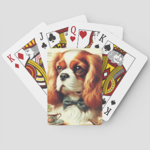 Baralho Vintage Cavalier King Charles Spaniel Painting