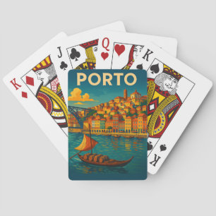 Baralho Vintage Colorful Porto Portugal Viagem